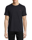Square-Print T-Shirt, Navy