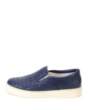 Napa Intrecciato Woven Skate Sneaker, Atlantic Blue