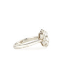 18K Platinum & Diamond Flower Ring