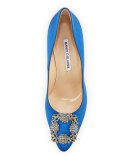 Hangisi 105mm Satin Pump, Cobalt Blue