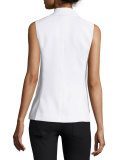 Lorelei Single-Button Vest, White