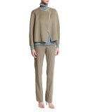Odene Reversible Wool Topper Jacket, Cobblestone/Storm