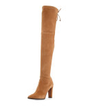 Highstreet Suede Over-the-Knee Boot, Toffee