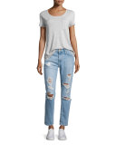 The Fling Distressed Ankle Jeans, Bewitched Destroy