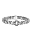 Enso Silver Caviar Rope Bracelet, 9mm