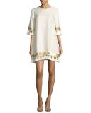 Shimmy Shimmy Tassel Cocktail Dress, Ivory