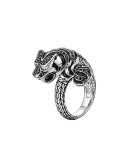 Classic Chain Macan Lava Ring, Size 7