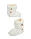 Infant Purl Bootie, Ivory 