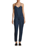 Suki Sleeveless Drawstring Jumpsuit, Grier