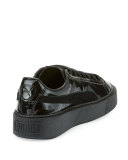 Basket Patent Platform Low-Top Sneaker, Black