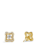 Venetian Quatrefoil Earrings with Diamonds in Gold