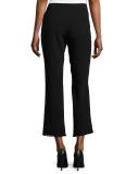 Nash Fringe-Trim Cropped Pants, Black