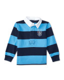 Striped Rugby Jersey, Blue, Size 9-24 Months