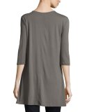 Nova Embroidered-Panel Cotton Tunic 
