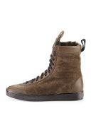 x Zayn Suede Boxing High-Top Sneaker, Moro/Brown