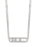 18k Sliding Diamond Pendant Necklace