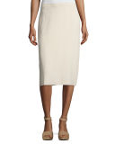 Sleek Ribbed Pencil Skirt