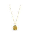 "F" Pendant with Diamonds in Gold on Chain