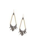 Crystal Origami Teardrop Earrings