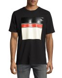 Colorblock Logo Graphic Crewneck T-Shirt, Black