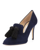Dustine Tassel 85mm Pump, Taupe Grey