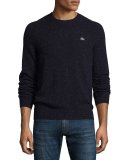 Donegal Crewneck Sweater, Cosmos/White