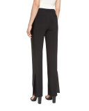 Abel Slit-Cuff Straight-Leg Pants, Black