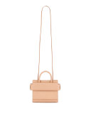 Horizon Mini Leather Satchel Bag, Beige Pink