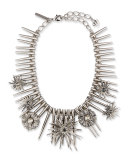 Celestial Star Statement Necklace, Gray