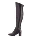 Blythe Leather 75mm Over-the-Knee Boot, Black