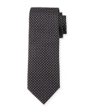 Pindot Silk Tie, Charcoal