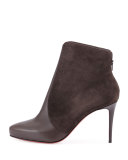 Gaetanina Paneled Red Sole Bootie, Taupe