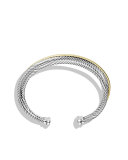 Crossover Three-Row Cuff with Gold