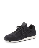 696 Deconstructed Lace-Up Sneaker, Black