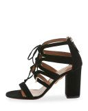 Holli Suede Lace-Up 85mm Sandal