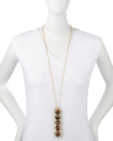 Abacus 5-Bead Horn Pendant Necklace