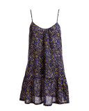 The Strappy Cotton Cami Dress, Floral Field (Blue)