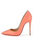 So Kate Patent 120mm Red Sole Pump, Flamingo