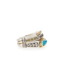 Faceted Chrysocolla Stacking Ring