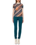 Melissa Wool-Blend Skinny Pants, Seabiscuit Teal