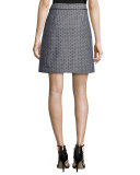 Chaumont Printed Zip-Pocket A-Line Skirt, Gemini