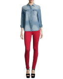 Halle Super-Skinny Jeans, Chili Pepper