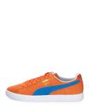 Clyde Suede Low-Top Sneaker, Orange/Blue
