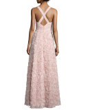 Sleeveless Embroidered Ball Gown 