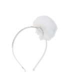 Fur-Trim Rhinestone Headband