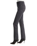 Five-Pocket Stretch Skinny Jeans, Gray