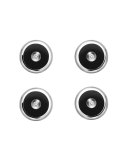 Black Onyx & Diamond Round Shirt Stud Set