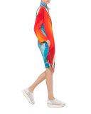Sail-Print Bracelet-Sleeve Tunic Dress, Multi