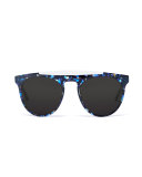 Atomic Rounded Square Sunglasses, Blue/White