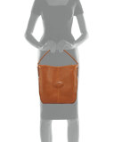 Mystery Leather Hobo Bag, Cognac